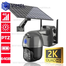 4G Solar Security Camera 64GB Outdoor Night HD 2K  Outdoor Wireless Battery Farm