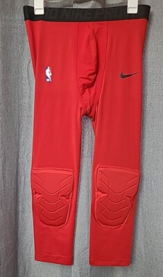 Nike NBA Pro Hyperstrong Men's Padded Knee 3/4Pants TightsAA0756-666 Red Large-T