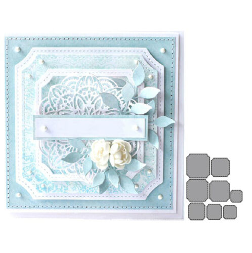 Metall Schneiden Stanzformen Schablonen Schnittform Quadratischer Rahmen Scrapbooking Prägung Handwerk  - Bild 1 von 4