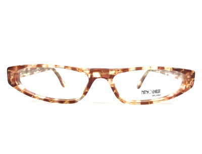 Vintage Nino Balli Eyeglasses Frames LUMA BROWN Checkered Marble 55-17-145