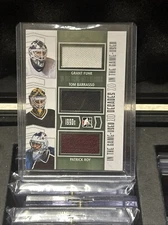 2014 Grant Fuhr,Tom Brasso,Patrick Roy Tripple Patch Game Used 