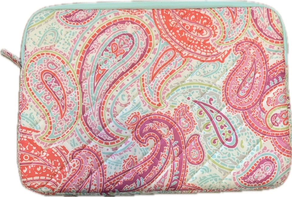 "Funda para portátil Studio C 15"" rosa cachemir verde menta acolchada usada en excelente estado" Foto 2 de 2