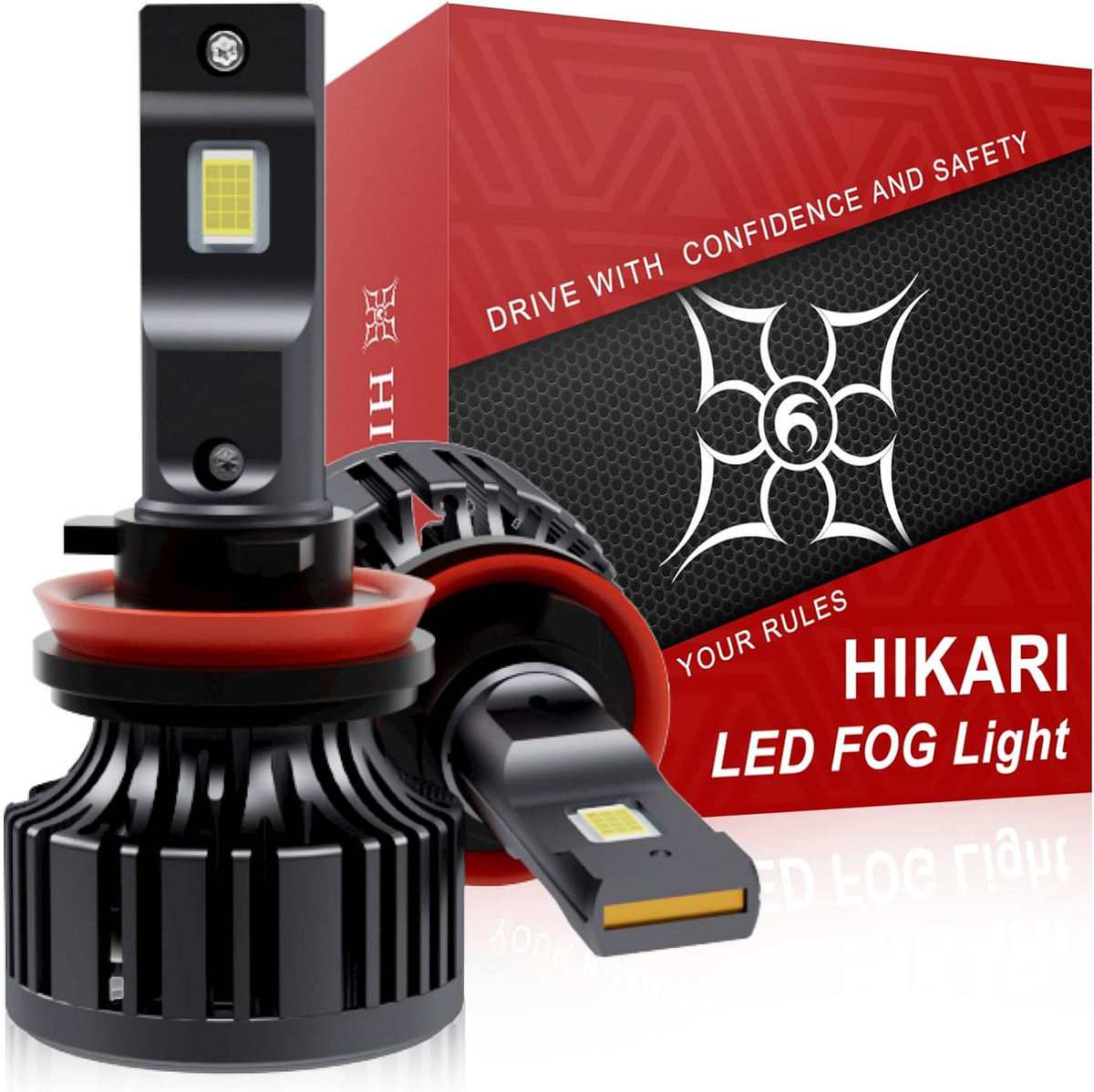 Hikari Hikari H11/H8/H9/H16 20000 Lumens LED Light Bulbs 45W 6000k White