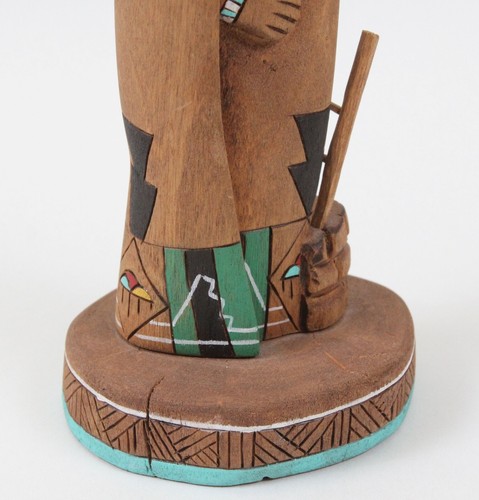 B. Mansfield Hopi 8.75" Carved Wood Tawa Sun Face Kachina Detailed Cottonwood - Picture 11 of 12