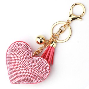 Romantic Heart Keychain Women Key 