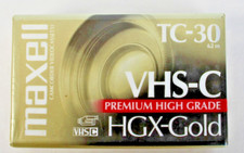 Maxwell VHS-C TC-30 Premium High Grade HGX-Gold Camcorder Videocassette NEW
