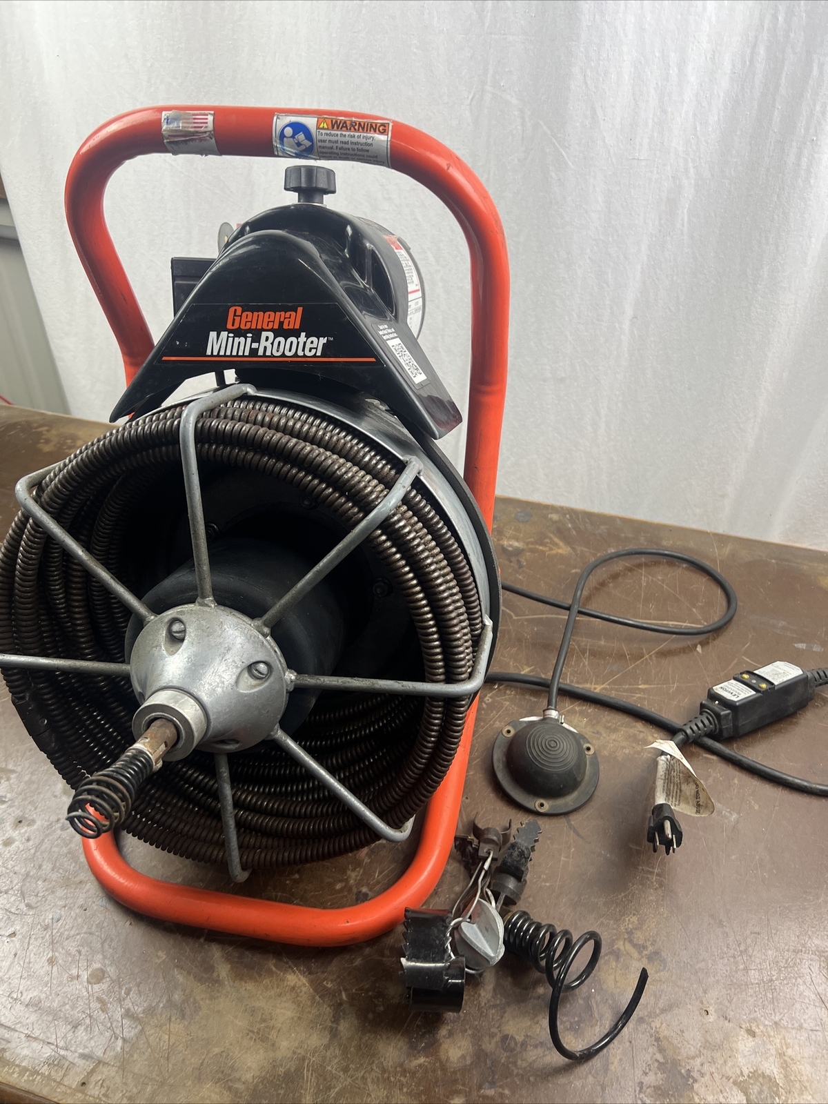 General Drain Cleaner Mini Rooter Electric Drain Snake Portable 1/2 x