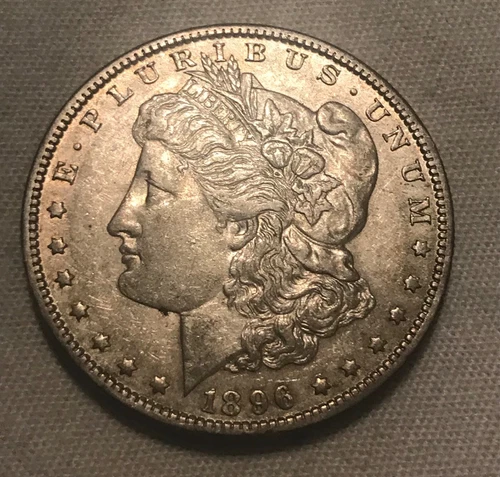 1896-o Morgan silver dollar,  XF / AU