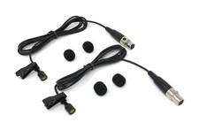 2 x Lavalier Lapel Microphones for AKG/Samson Wireless Bodypack Transmitters