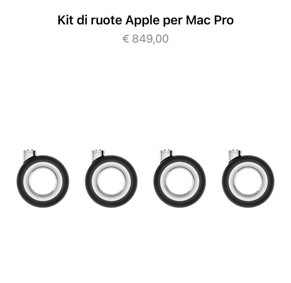 Kit di ruote Apple per Mac Pro - Immagine 3 di 3