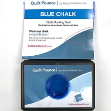 Quilt Pounce Pad With Wash-Out Blue Chalk Powder 2 Oz. Bag - Quilt Marking Tool