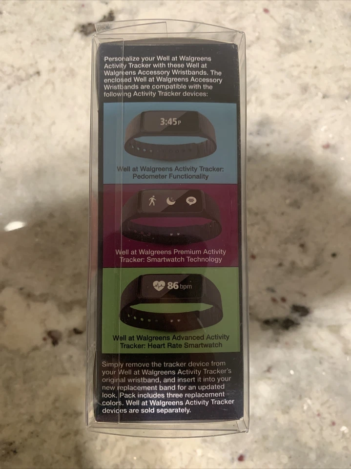 3 PULSERAS ACCESORIAS COLORIDAS para usar con rastreadores de actividad Well At Walgreens Foto 3 de 4