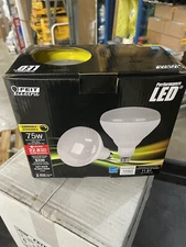 Case Of 12 Bulbs: Feit BR40DM75/LED/2 15 Watt LED Dimmable Flood Lamp (6-2 Packs