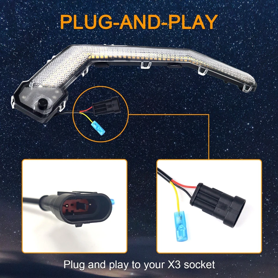 For 2017-2023 Can Am Maverick X3 XDS XRS Max Turbo R LED Fang Front Accent Light - Image 4 of 4