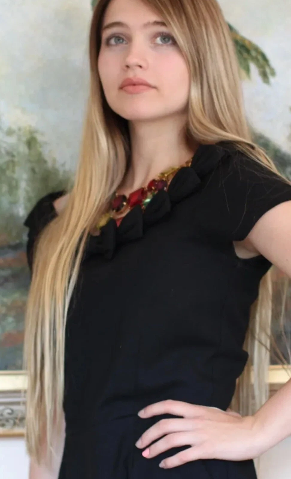 Abito crepe Kate Spade 8 ragazza mini fiocco scollo scollo lusinghiero matita nera