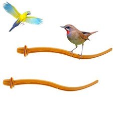 2 PCS Bird Perches Canary Finch Budgie Cage Universal Plastic Stand Stick Toy...