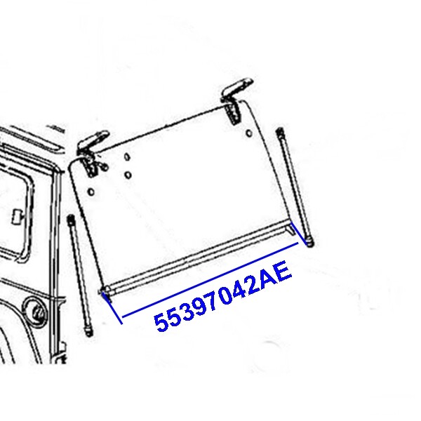 Jeep Wrangler Liftgate Glass Window To Body Seal Kit - Mopar OEM 68139994AB For 2011-2017 Models - View #5