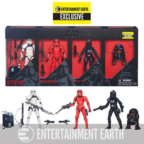 Star Wars BLACK SERIES IMPERIAL FORCES FIGURE 4 PACK EE EXCLUSIVE R2Q5 CRIMSON - Image 3 of 3