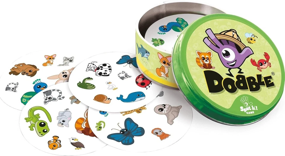 Dobble Kids Tiere Kartenspiel Beobachtungs und Reaktionsspiel - Bild 4 von 4