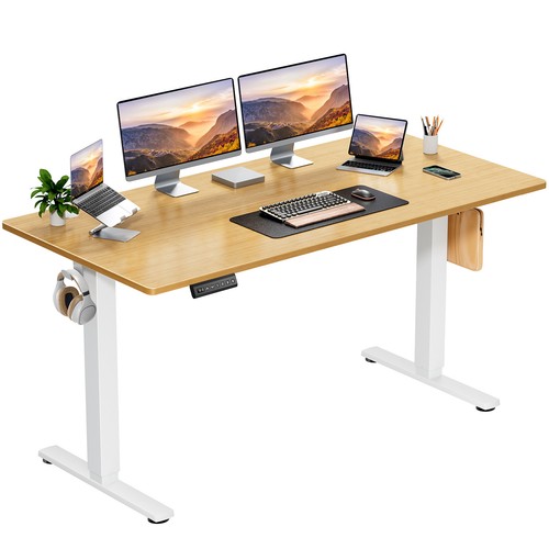 Electric Adjustable Height Sit Standing Desk, 4 Size Rising Desk for Home Office - Picture 3 of 15