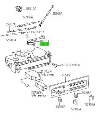 らいん TOYOTA Supra MR2 Land Cruiser Control Heater Or Boost Ventilator