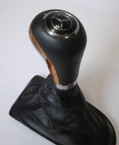 07-09 Mercedes W211 E350 E550 Gear Shift Shifter Knob Boot 2112676010 Wood OEM - Picture 3 of 18