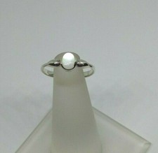 Silberring 925 Silber mit nachgebildetem Mondstein, oval, Gr. 46 bis Gr. 68