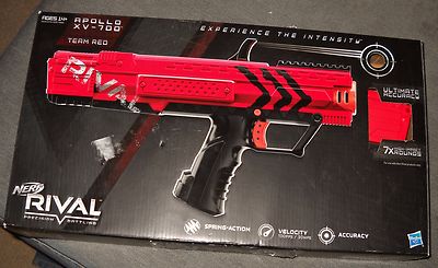HASBRO NERF RIVAL APOLLO XV-700 TEAM RED SPRING ACTION TOY GUN 