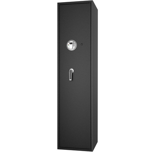 Costway Biometric Fingerprint Rifle Safe Quick Access 5-Gun Cabinet Box Black