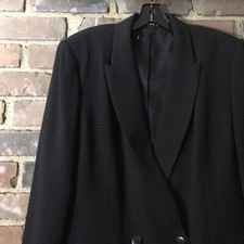 LINDA ALLARD ELLEN TRACY  double breasted blazer 16 / XL -29.5  long -44 chest