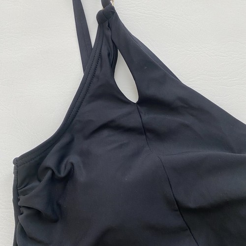 Land's End Womens Swimwear 10L Black One Shoulder One Piece Tommy Control Cup - Bild 3 von 6