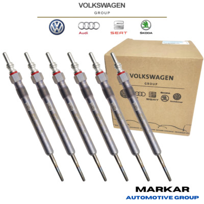 6x ORIGINAL VW Glühkerzen für VW Touareg AUDI A4-A8 Q5 Q7 PORSCHE 3.0 D 2.7 TDI