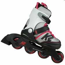 K2 Cadence Junior LTD Girls Kinder-Inliner Inline-Skates 72mm/83A Weiss/Pink NEU