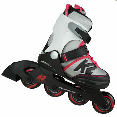 K2 Cadence Junior LTD Girls Kinder-Inliner Inline-Skates 72mm/83A Weiss/Pink NEU