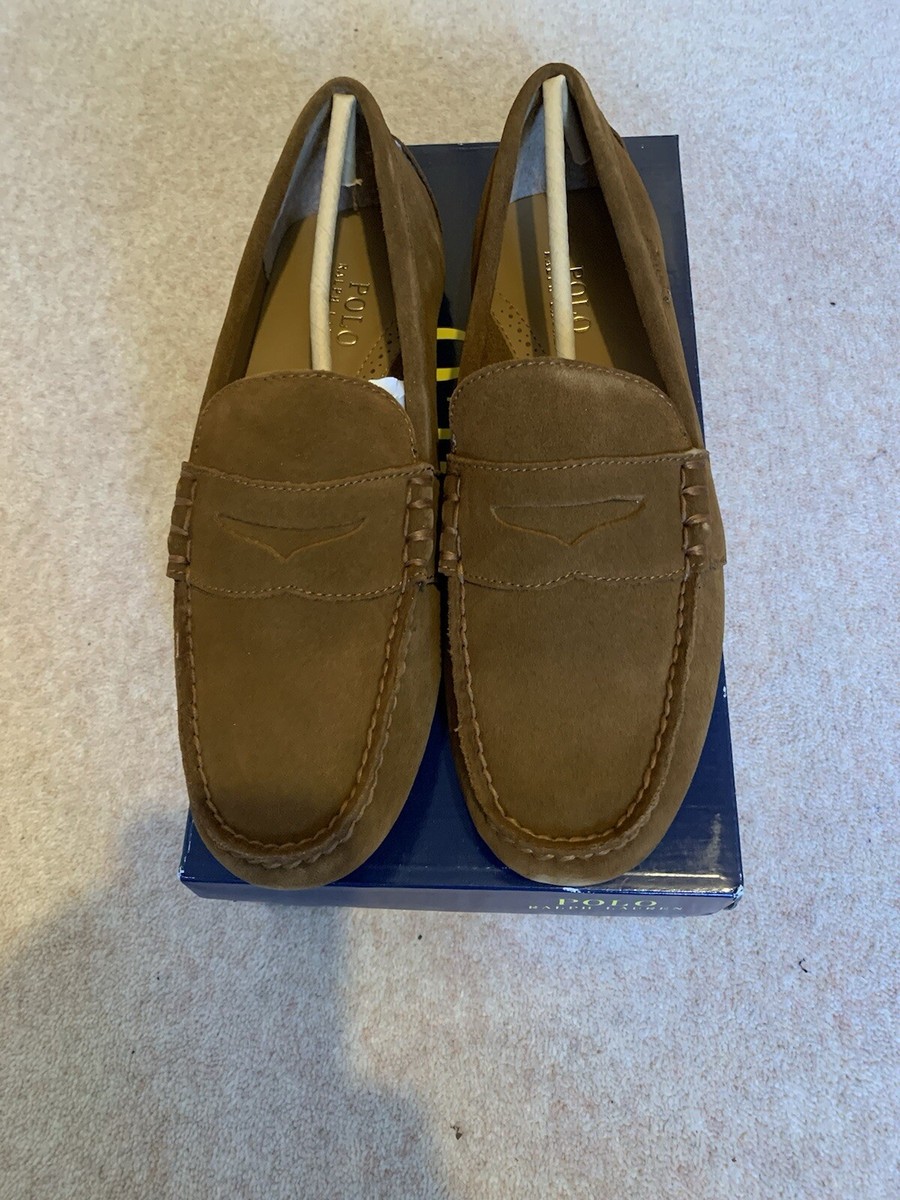 Polo Ralph Lauren, Reynold, Suede, Snuff, Slip-on Loafer Shoes, UK 8, Brand  New