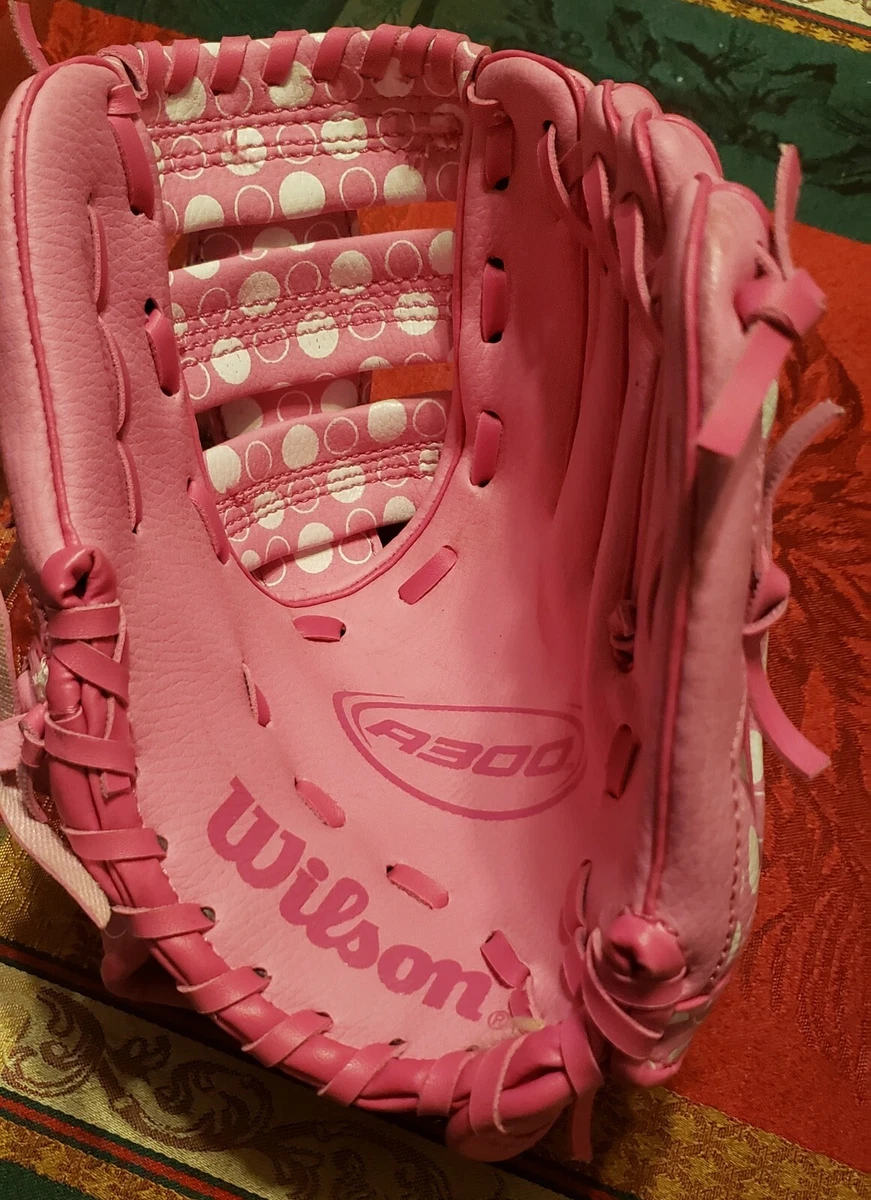 Pink Girls Wilson A300 T Ball Glove 9.5 Left Handed eBay