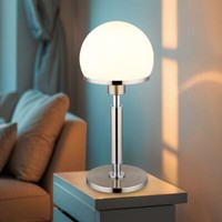 Nachttischlampe Tischleuchte Tischlampe Pilz Design Opalglas Leseleuchte H 40 Cm
