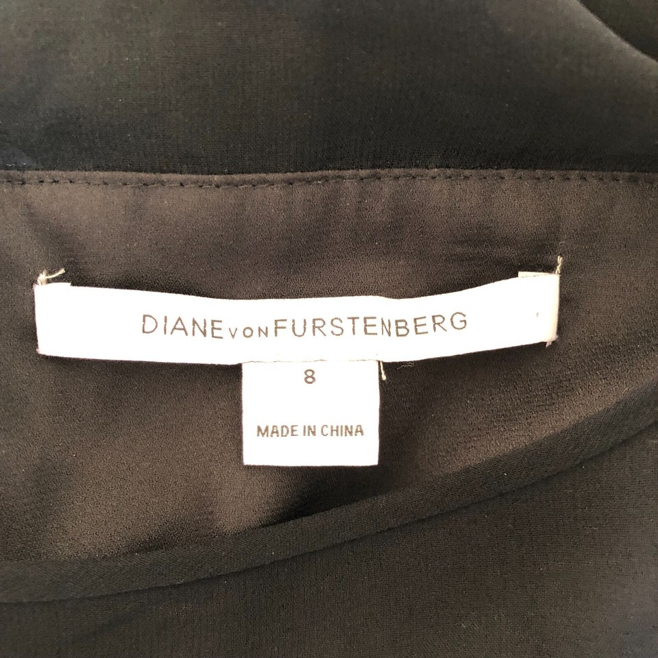 Chemisier DVF Diane Von Furstenberg Nadia - Dentelle Soie Noir - Taille 12 - Neuf Avec étiquettes