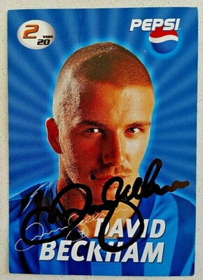 SIGNED DAVID BECKHAM Pepsi Trading Card - RARE | eBay