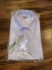 DKNY Men's Button Dress Shirt size Large 16.5 - 32/33 Slim Fit Active Stretch