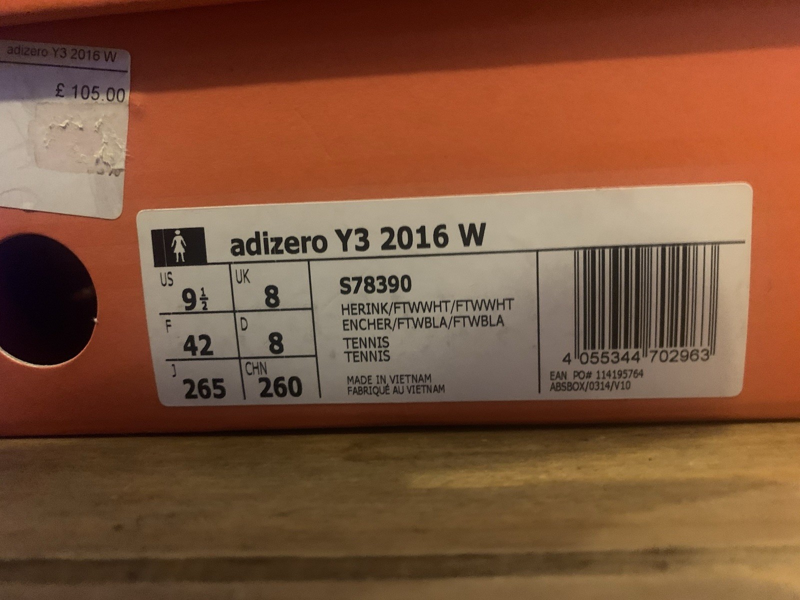 Adidas Adizero Y3 2016 Women Roland Garros Trainers Sneakers BNIB Rare UK8 US9.5 image 2