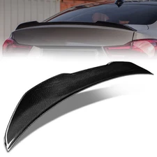 Black Carbon Fiber Rear Trunk Lid Spoiler PSM Style For 15-20 BMW M4 F82 Coupe