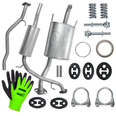 Schalldämpferset Auspuff für Honda Jazz 2 GD/GE Fließheck 1.2, 1.4 (2001-2008)