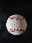 Pete Rose Autographed Baseball with Ball Cube
