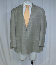 Brooks Brothers 1818 Madison Full Canvas E. Thomas 130 Gray Plaid Sport Coat 45R