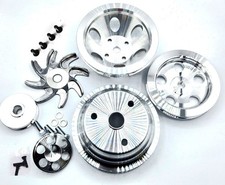 SBC Pulley Set W/Bolt Long Water Pump Crankshaft Alternator Power Steering Pump