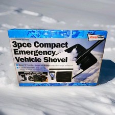 Schneeschaufel 3 St&uuml;ck Notfall kompakt leicht Kunststoff verpackt * Streetwize*