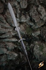 Larp Stangenwaffe - teilbarer Dunkelelfen Speer Abendzeit 250cm  Epic Armoury