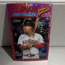Topps Heritage José Ramírez Guardians #169 Pink Sparkle Baseball Card