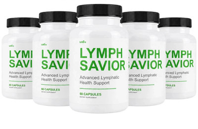 5-Pack Lymph Savior - Advanced Lymphatic Health Support Supplement - 300 Caps